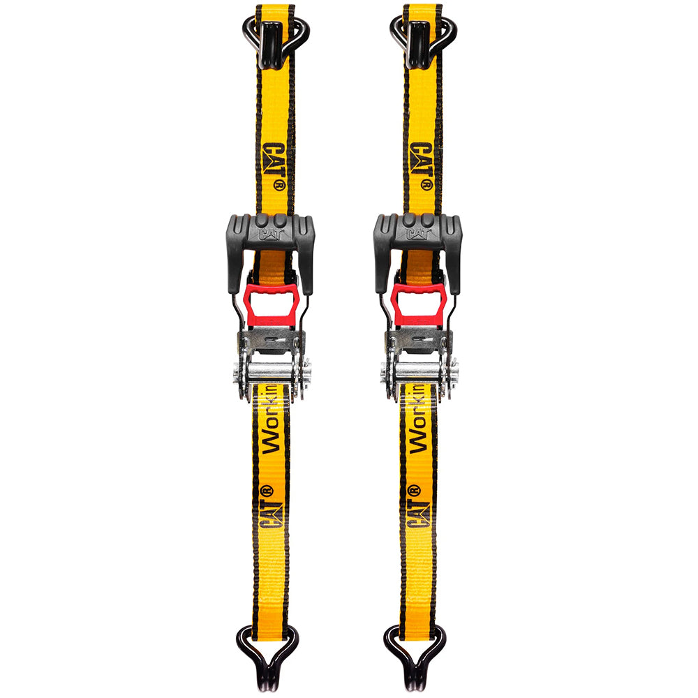 Cat 4.8M x 38mm, 2pk Ratchet Tie-Down Strap - 1,020KG