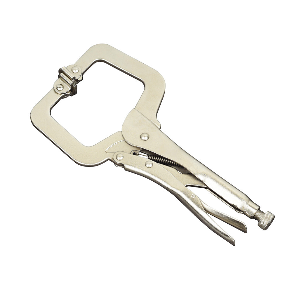 Powerbuilt 280mm/11in Locking C-Clamp with Swivel Pads