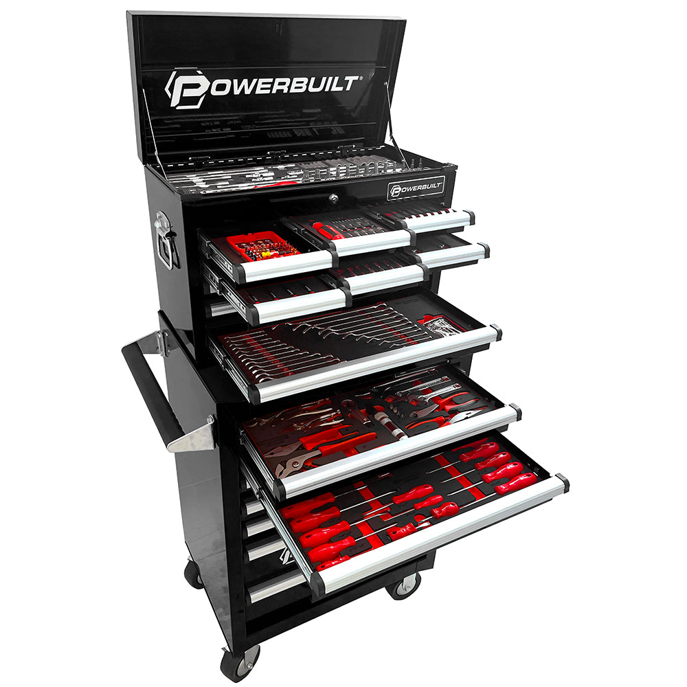 Powerbuilt 294pc Tool Chest, Roller Cabinet & Assorted Tools