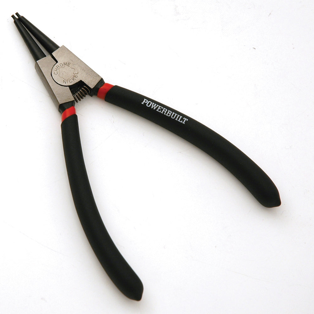 Powerbuilt 175mm/7in Straight Nose External Circlip Plier