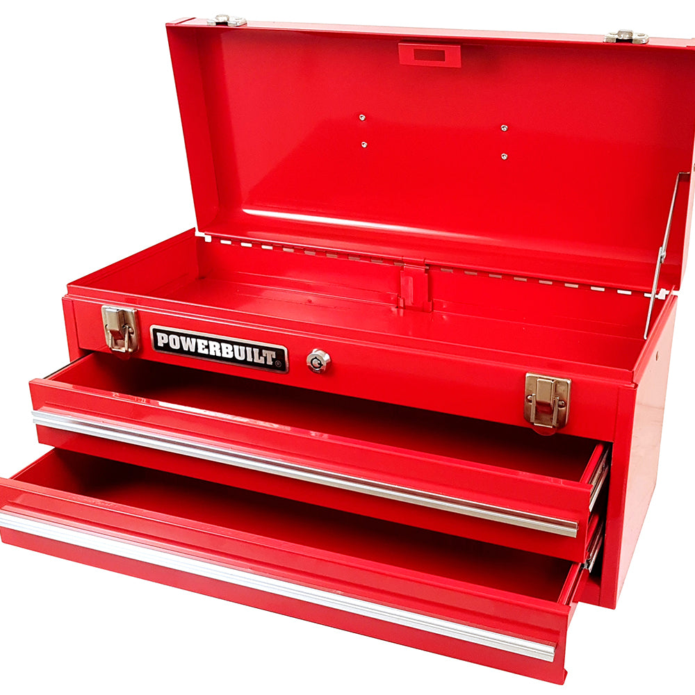 Powerbuilt 20in Steel Portable Toolbox with 2 Drawers