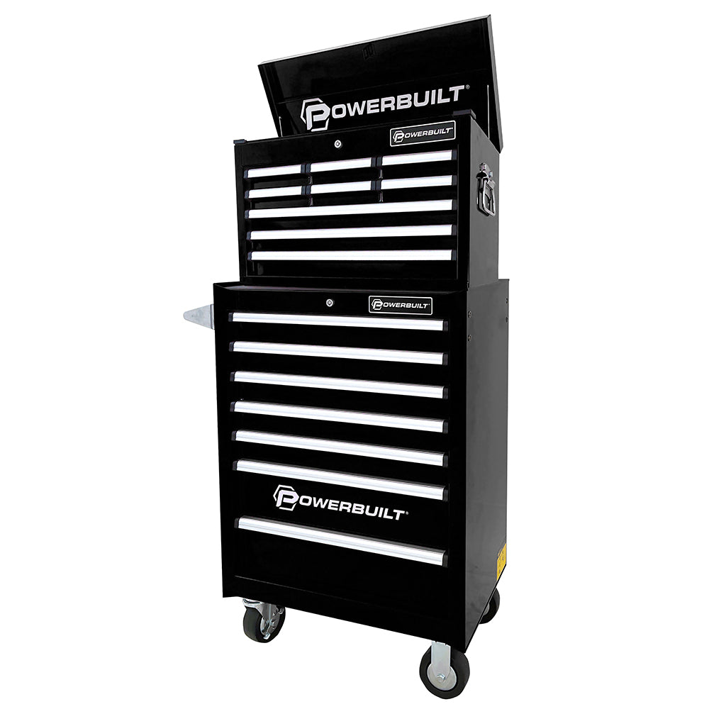 Powerbuilt 2pc COMBO Storage Units - Racing Series Black