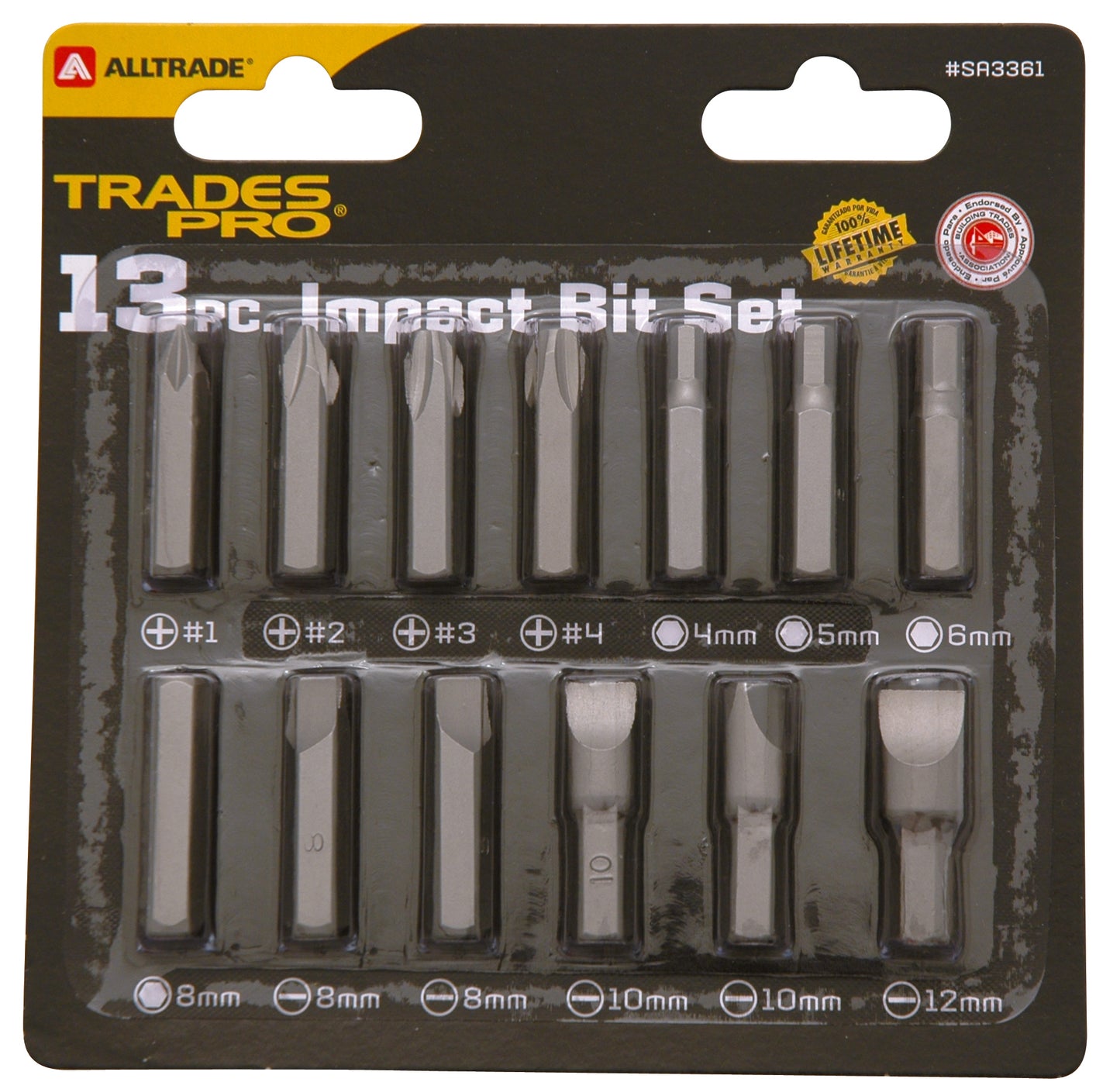 Trades Pro 13pc Impact Bit Set