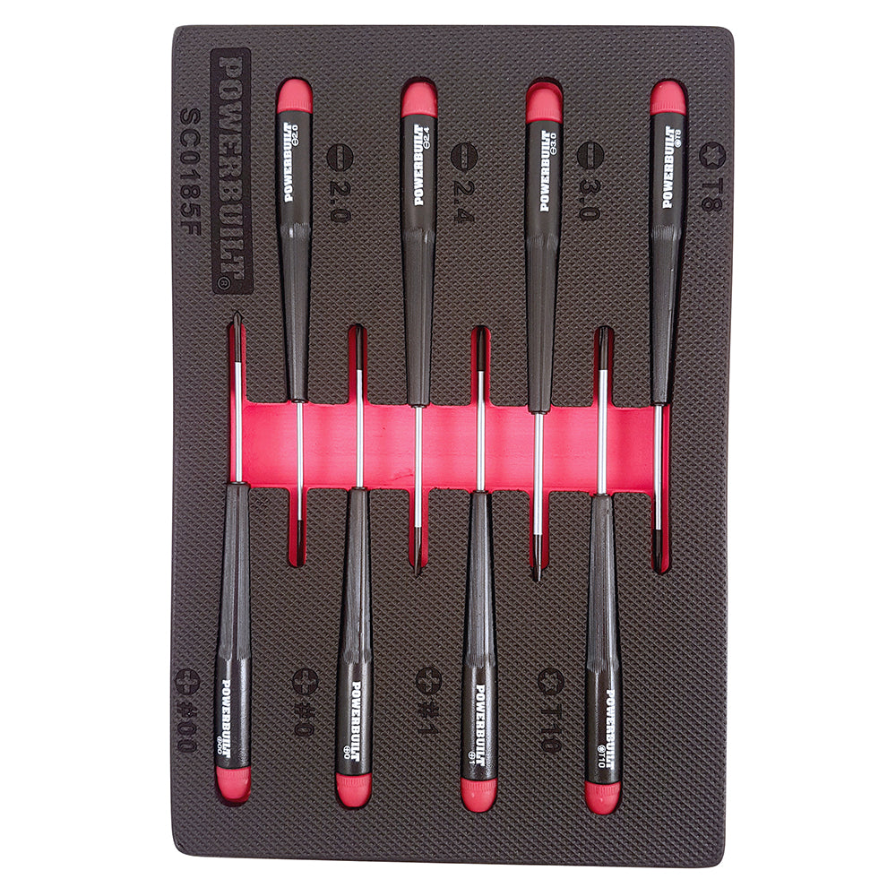 Powerbuilt 9pc Precision Screwdriver Tray