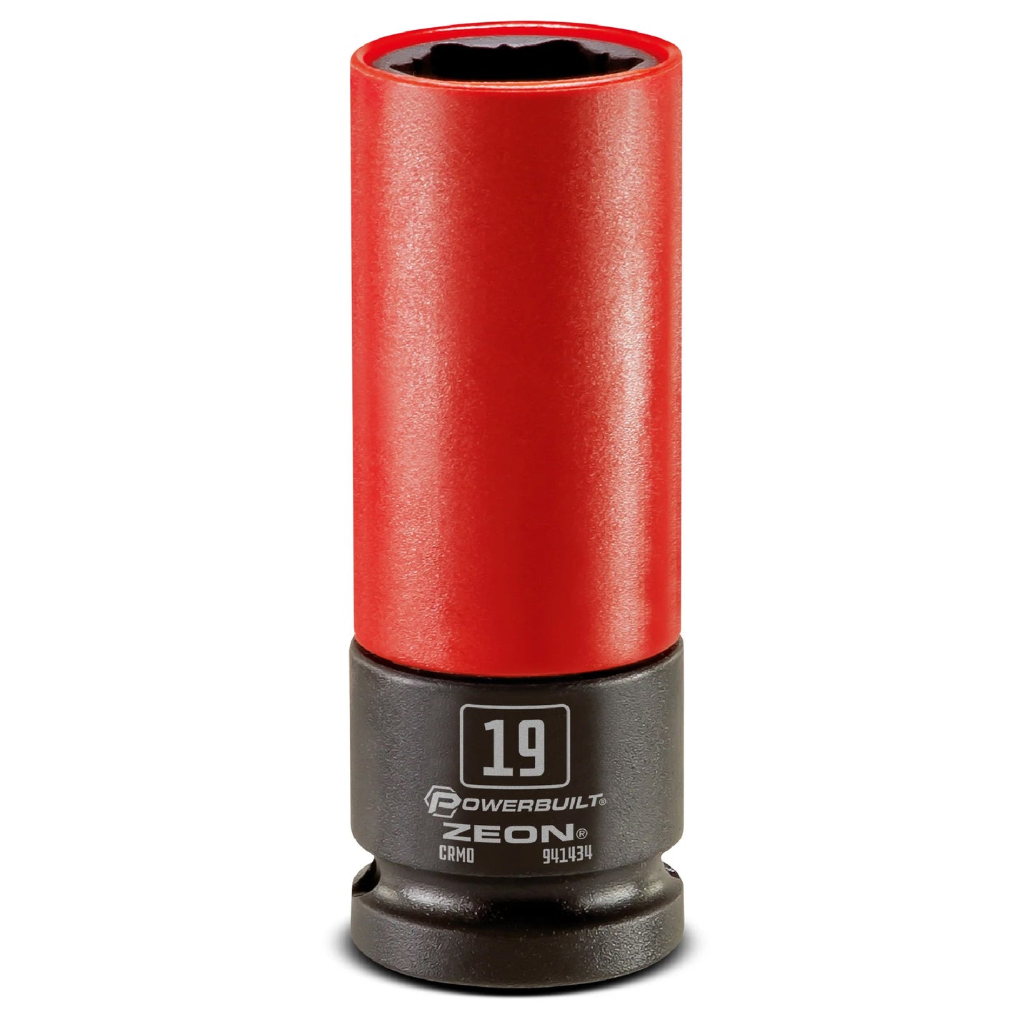 Powerbuilt 1/2in Dr 19mm 6pt ZEON Wheel Nut Impact Socket