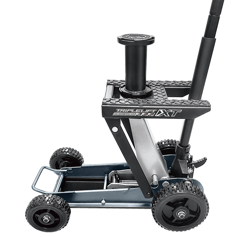 Powerbuilt 1.5 Ton / 1,360kg Big Wheel Triple Lift Garage Jack