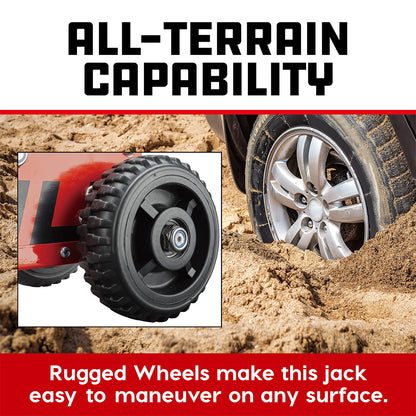 Powerbuilt 1.5 Ton Big Wheel Off Road Jack