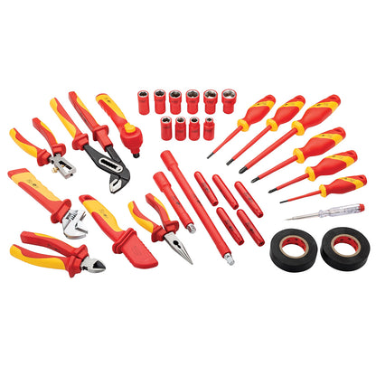 Powerbuilt 3/8in Dr 33pc VDE Tool Set W/Storage Roll