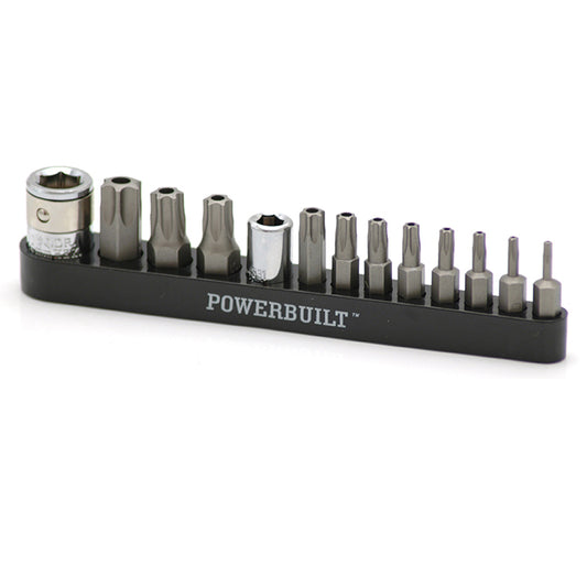 Powerbuilt 13pc Tamper Proof Torx Bit Set