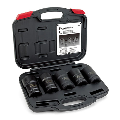 Powerbuilt 1in Dr 5pc Master Budd Wheel Socket Set