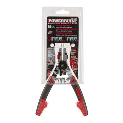 Powerbuilt 200mm Quick Switch Internal/External Snap Ring Pliers
