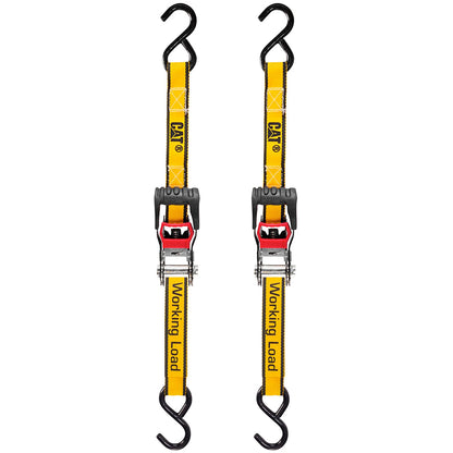 Cat 3.6M x 25mm, 2pk Ratchet Tie-Down Strap - 400KG