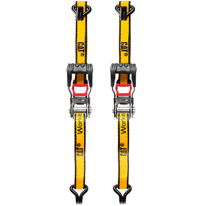 Cat 4.8M x 38mm, 2pk Ratchet Tie-Down Strap - 1,020KG