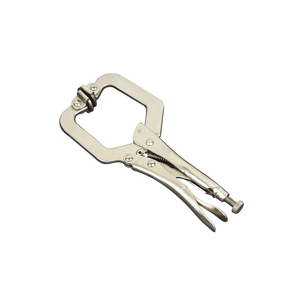 Powerbuilt 150mm/6in Locking C-Clamp with Swivel Pads