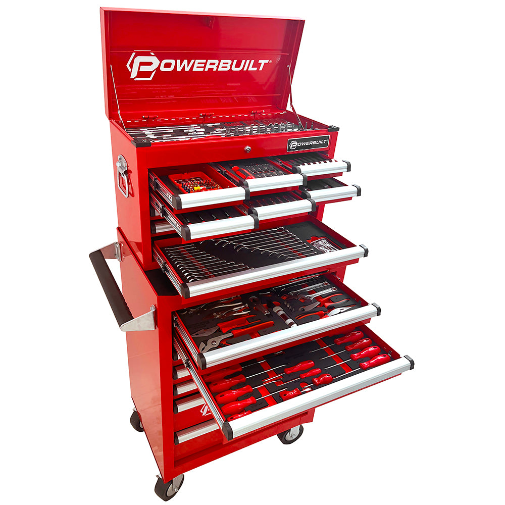 Powerbuilt 294pc Tool Chest, Roller Cabinet & Assorted Tools