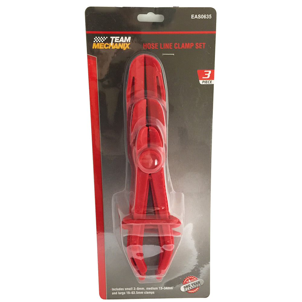 Team Mechanix 3pc Hose Line Clamp Set
