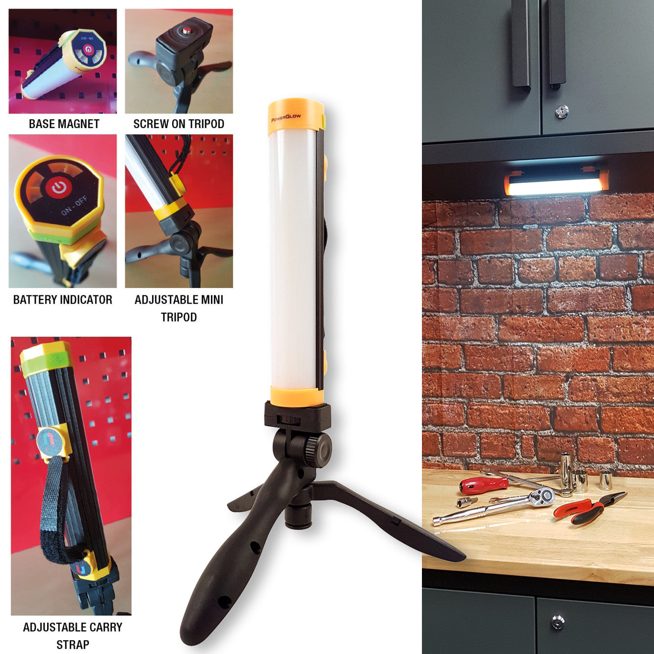 Power Glow LED Rechargeable Work Light