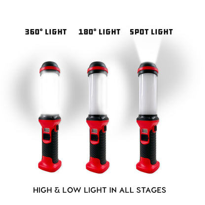 Powerbuilt 1000Lm LED Rechargeable Work light with Power Bank