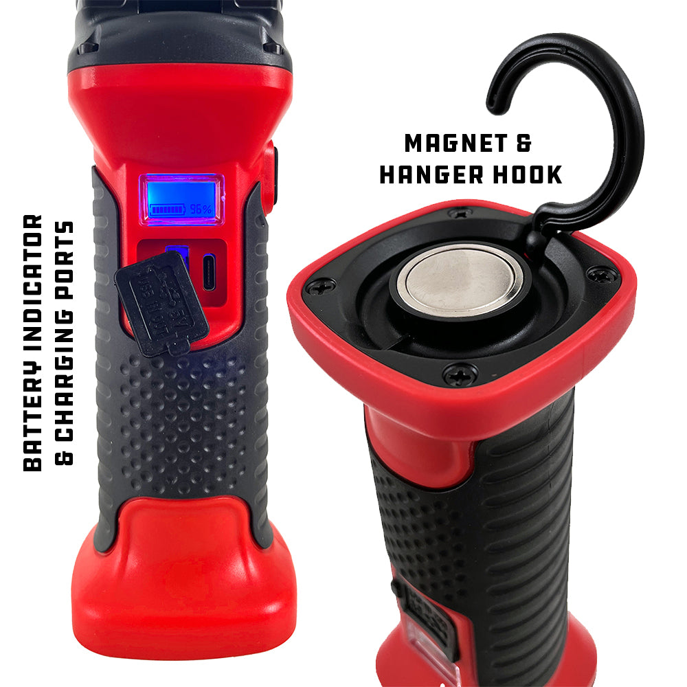 Powerbuilt 1500Lm LED Rechargeable Work light with Power Bank