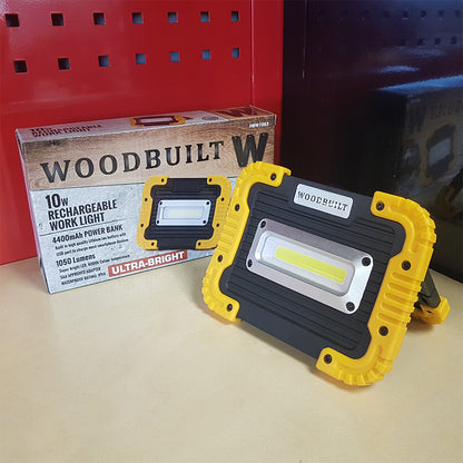 Woodbuilt LED Rechargeable Work Light with Power Bank