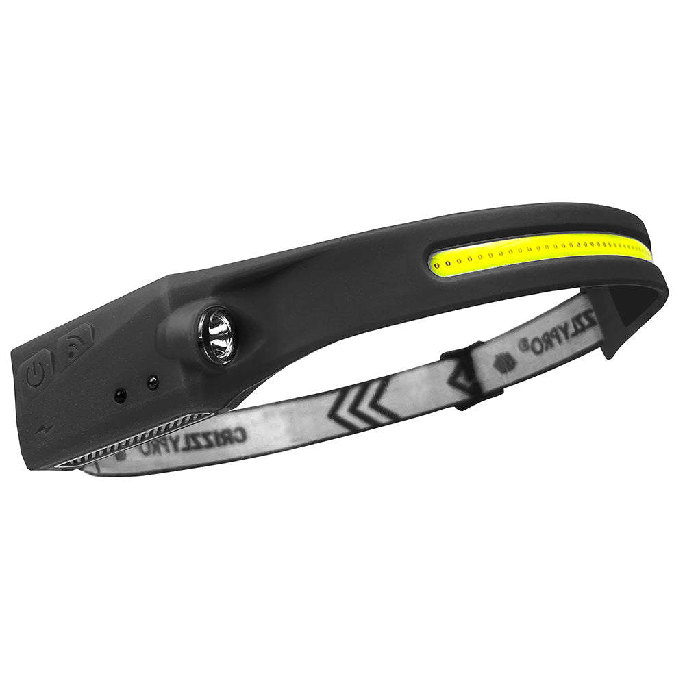 Grizzly Pro 350 Lumen LED Rechargeable Headlight with Motion sensor