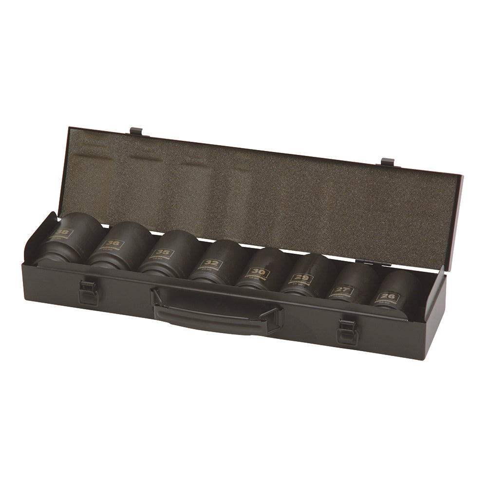 Powerbuilt 3/4in Dr 8pc 6pt Deep Impact Socket Set