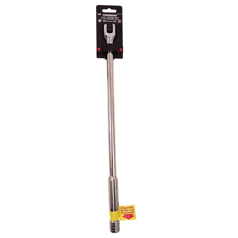 Powerbuilt 1/2in Dr x 457mm/18in 2-in-1 Power Bar & Extension Bar