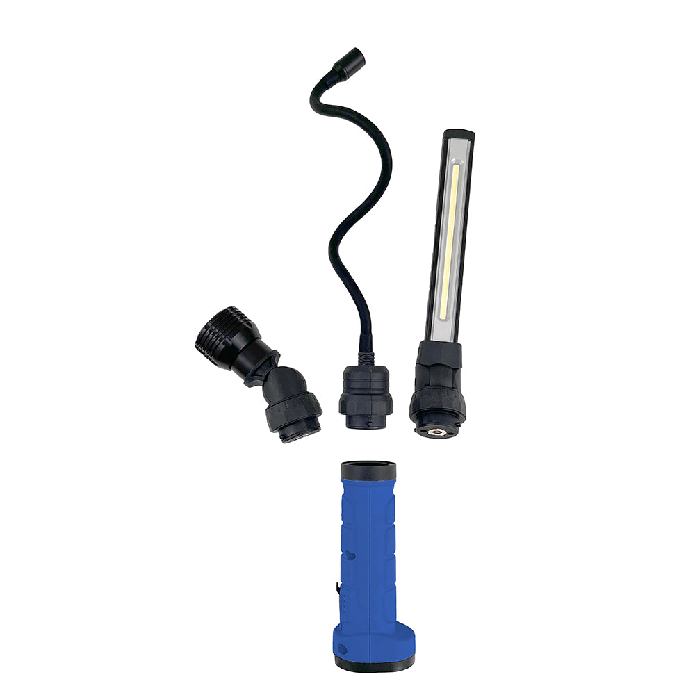 Grizzly Pro 2-in-1 Quick Change LED Rechargeable Work Light Kit