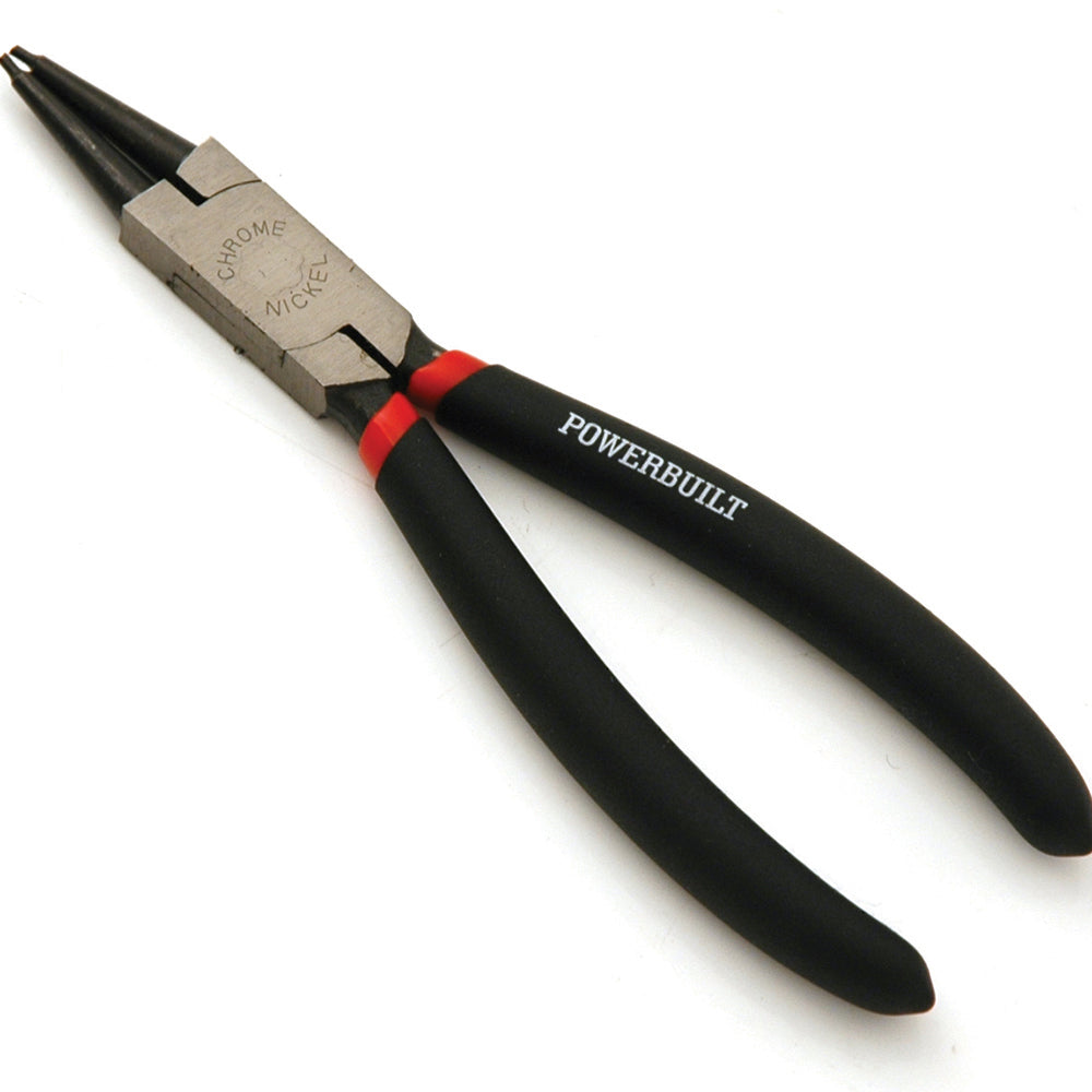 Powerbuilt 175mm/7in Straight Nose Internal Circlip Plier