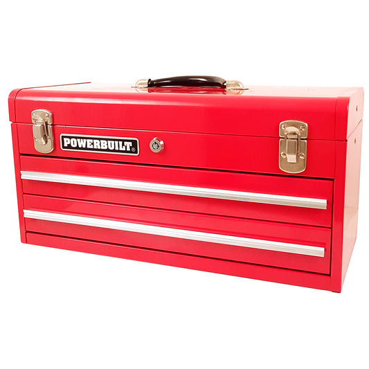 Powerbuilt 20in Steel Portable Toolbox with 2 Drawers