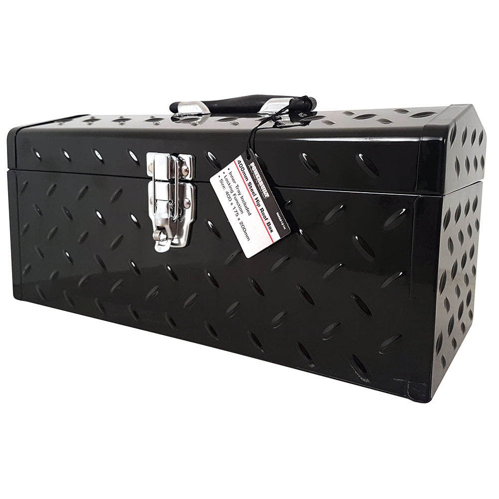 Powerbuilt 16in Hip Roof Steel Portable Tool Box