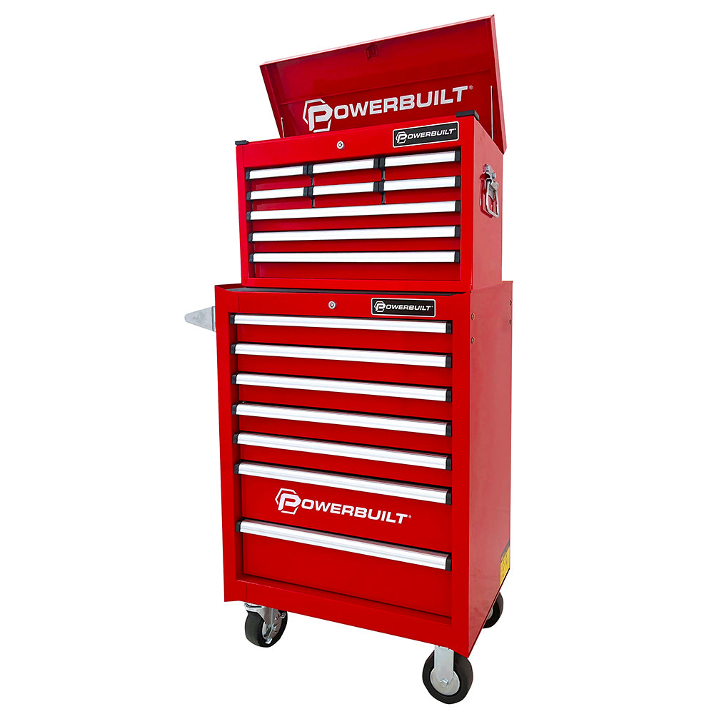 Powerbuilt 2pc COMBO Storage Units - Racing Series Red