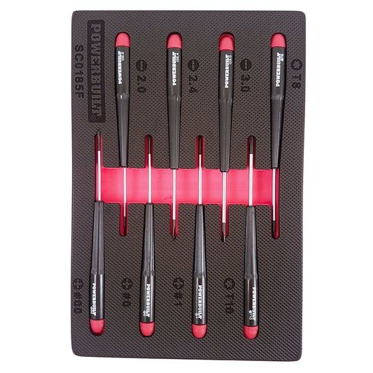 Powerbuilt 9pc Precision Screwdriver Tray