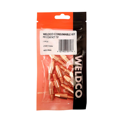 Weldco HD Contact Tip 10pc 0.9mm X 8mm MB36