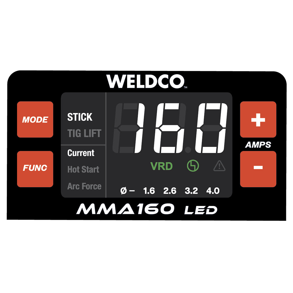 Weldco MMA160 Welding Machine ARC/TIG