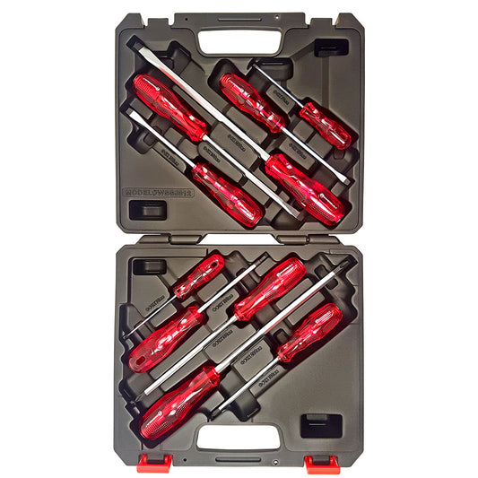 Powerbuilt 10pc ‘Go-Through’ Screwdriver Set