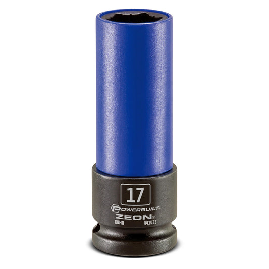 Powerbuilt 1/2in Dr 17mm 6pt ZEON Wheel Nut Impact Socket